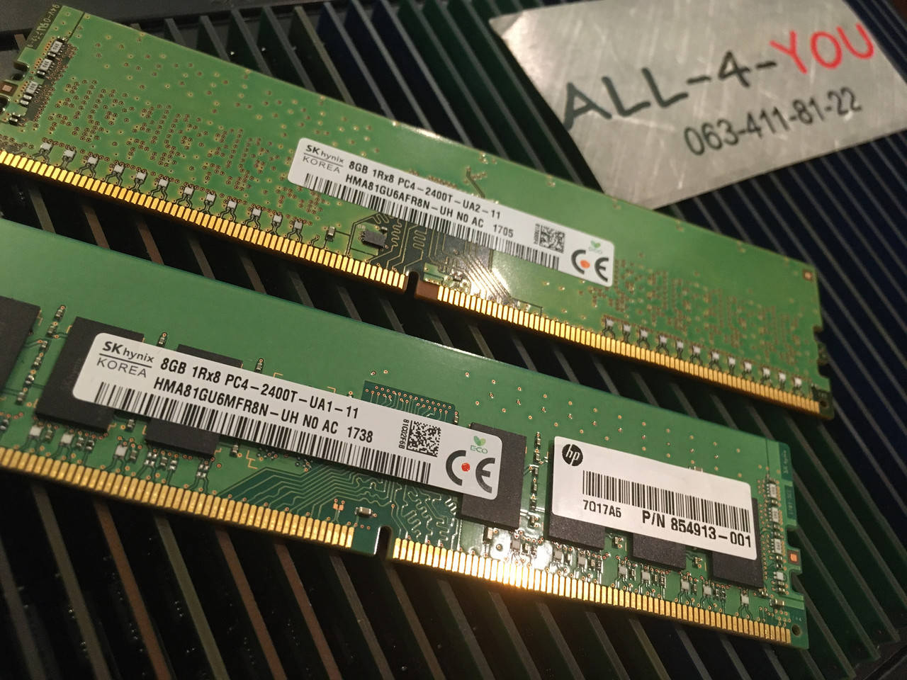 

Оперативна пам`ять HYNIX DDR4 8GB DIMM 1.2V 1Rx8 PC4 - 2400T CL17 (17-17-17) Intel/AMD