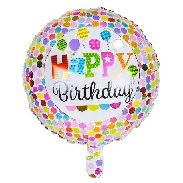 

Фольгированный круг с рисунком 18"(45см) "Happy Birthday ", Китай