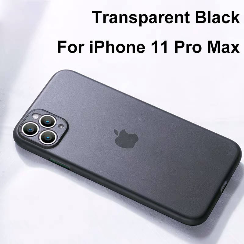 

Тонкий матовый чехол для iPhone 11 Pro Max ультратонкий пластиковый, Темно-серый