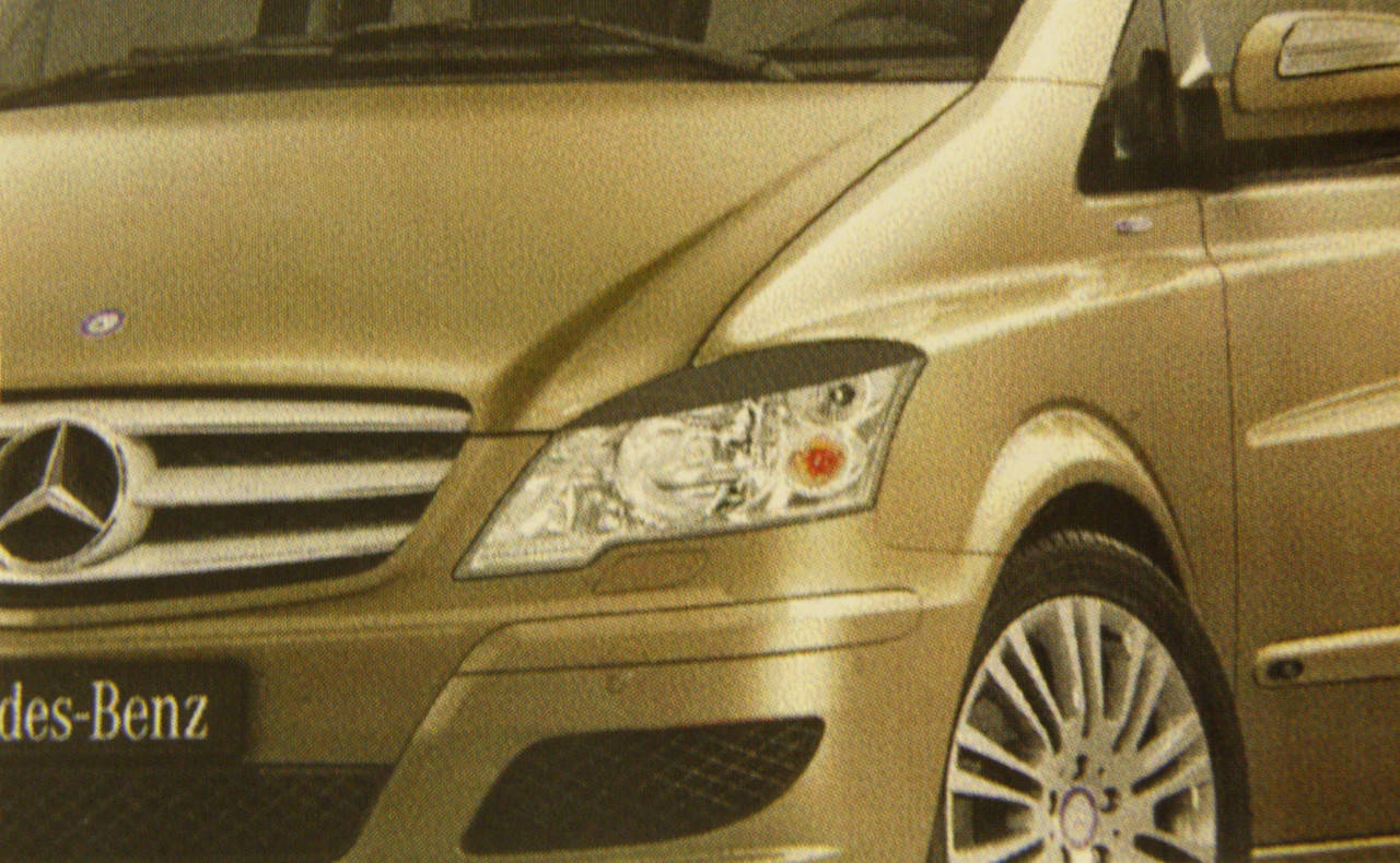 

Реснички на фары Mercedes Vito W639 2010-, Черный