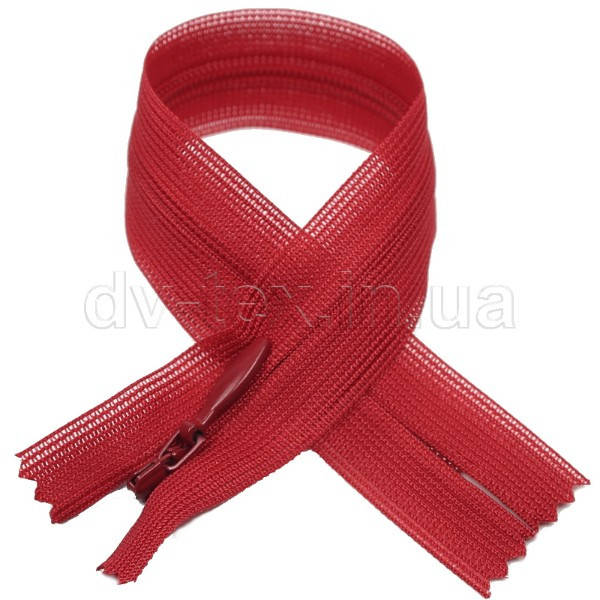 

YKK Молния потайная (Т-2), нейлон, (20см), красный (519)