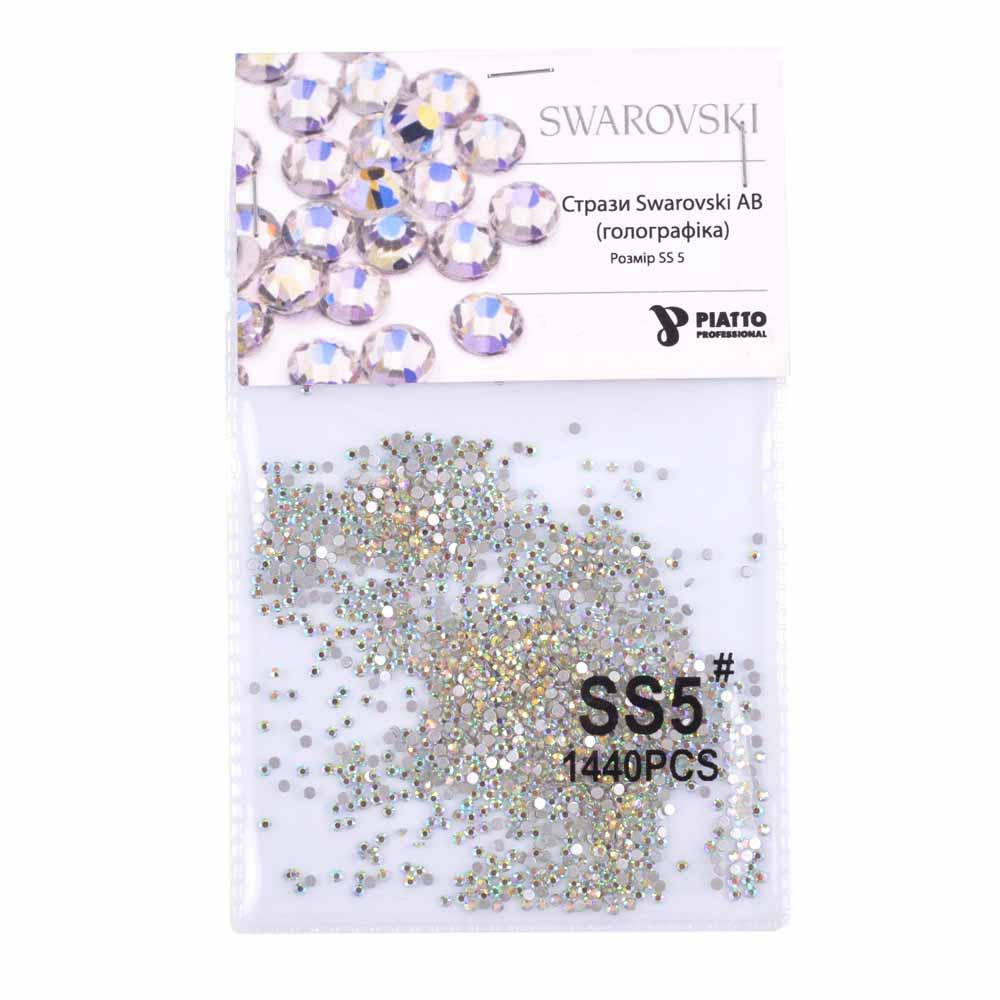 

Стразы Swarovski 2000 ss 5 АВ(голографика) 1440шт Piatto