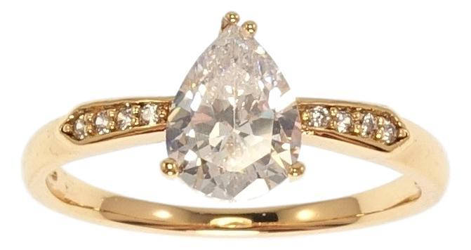 

Кольцо Xuping Позолота 18K "Кристальная капля" р.17,18.5,19.5,20