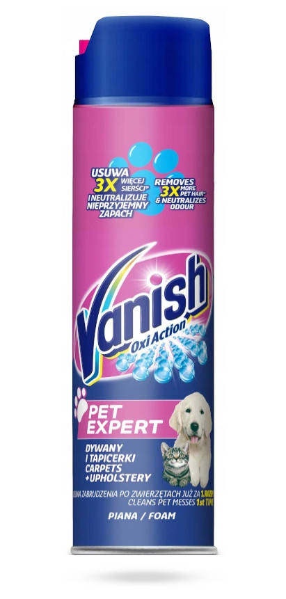 

Пена для очистки ковровых покрытий Vanish Pet Expert 600 мл