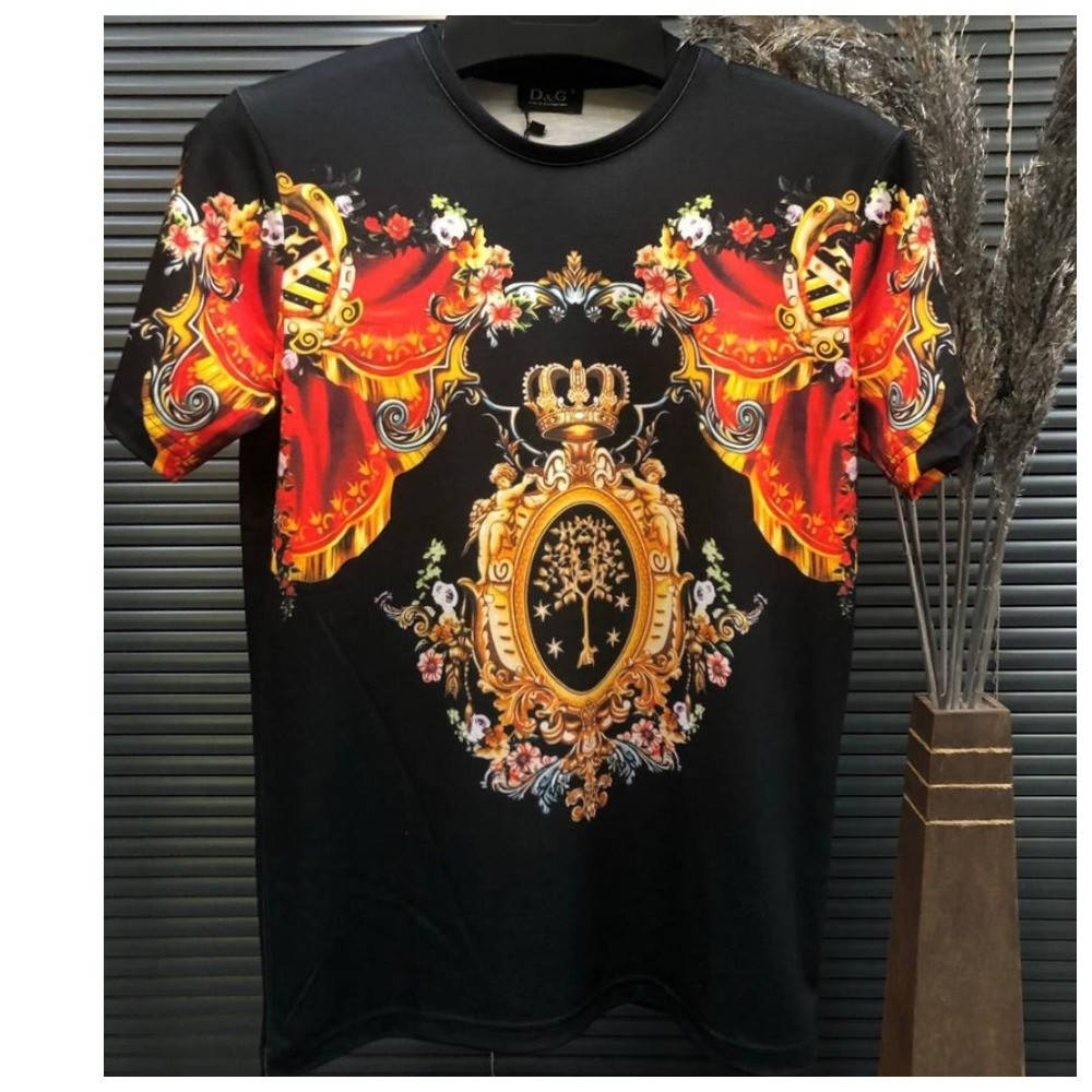 

Мужская разноцветная футболка Dolce & Gabbana, дольче габбана D&G