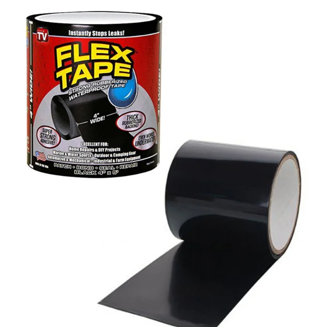 

Водонепроницаемая изоляционная клейкая лента скотч 10х150 см Flex Tape черный