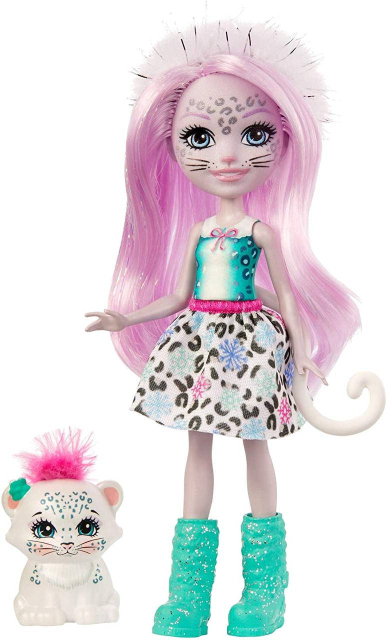 

Кукла Энчантималс Снежный Барс Сибилла с питомцем Флаке Enchantimals Sybill Snow Leopard GJX42