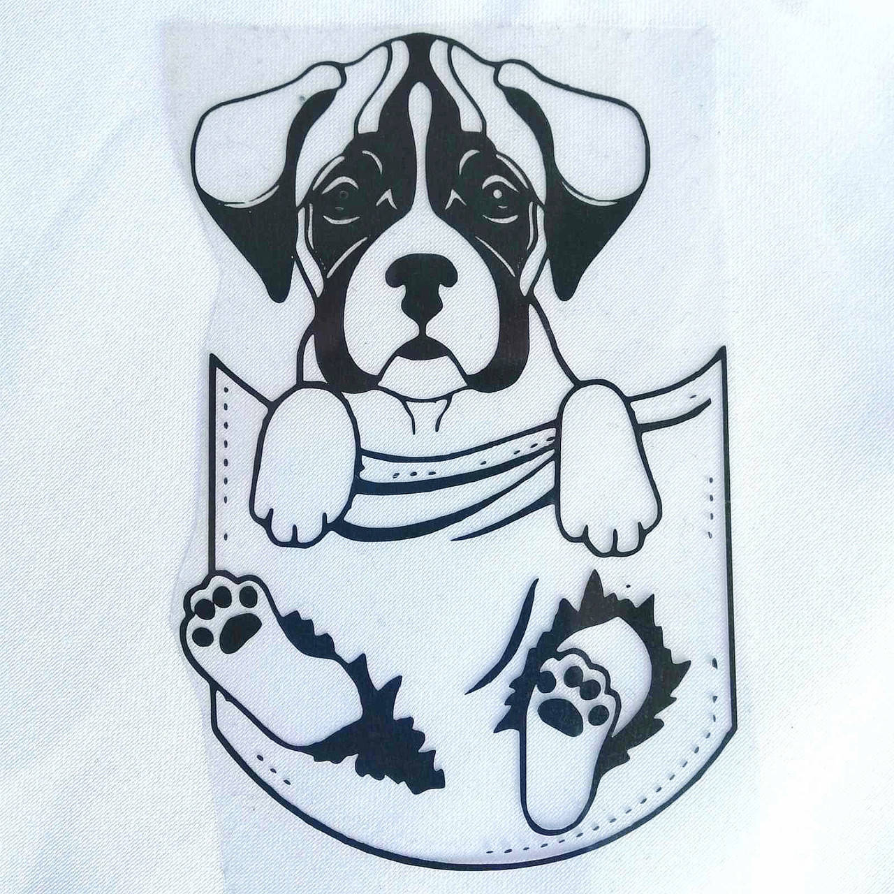 

Термотрансфер Пес в кишені