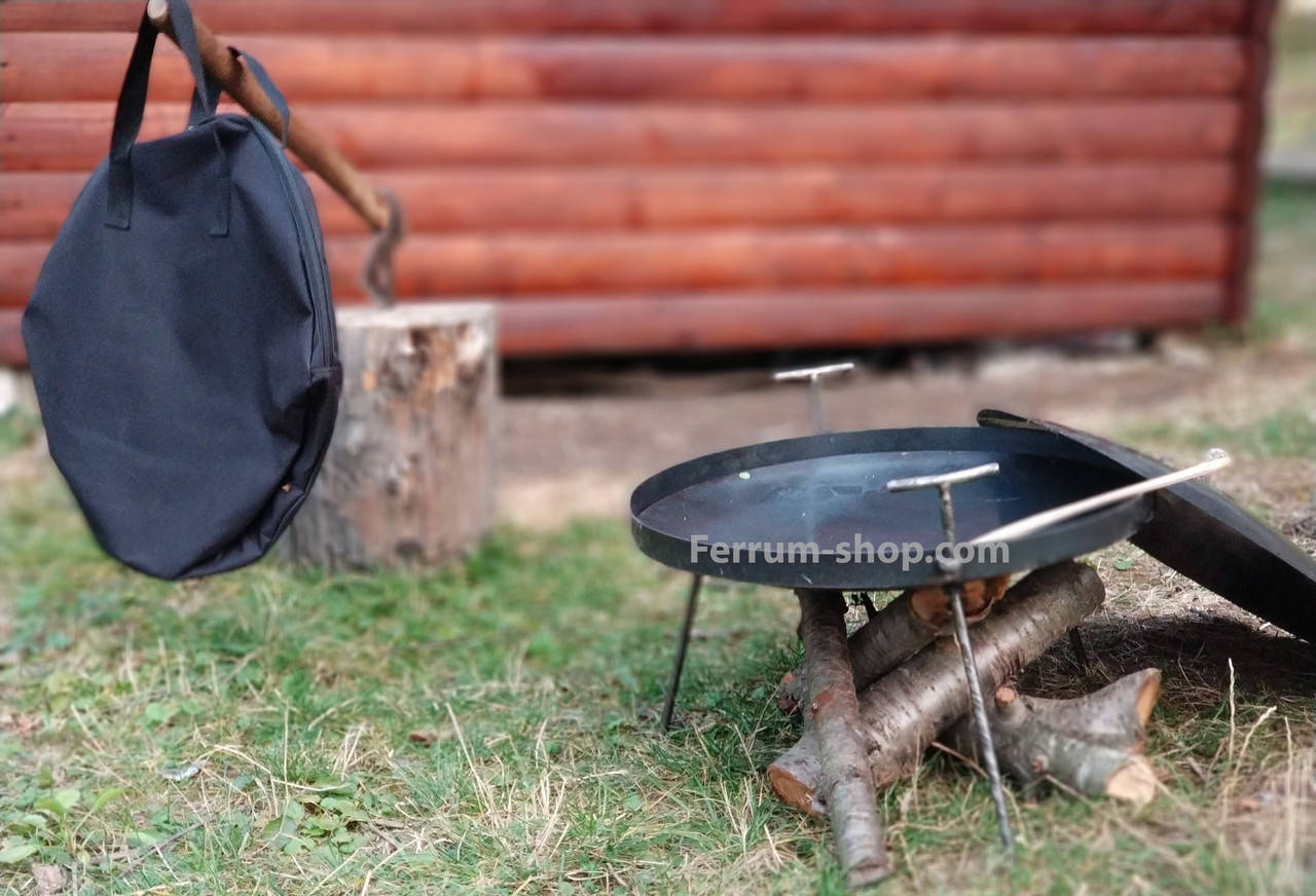 

Сковорода из диска бороны с крышкой – 50 см + чехол