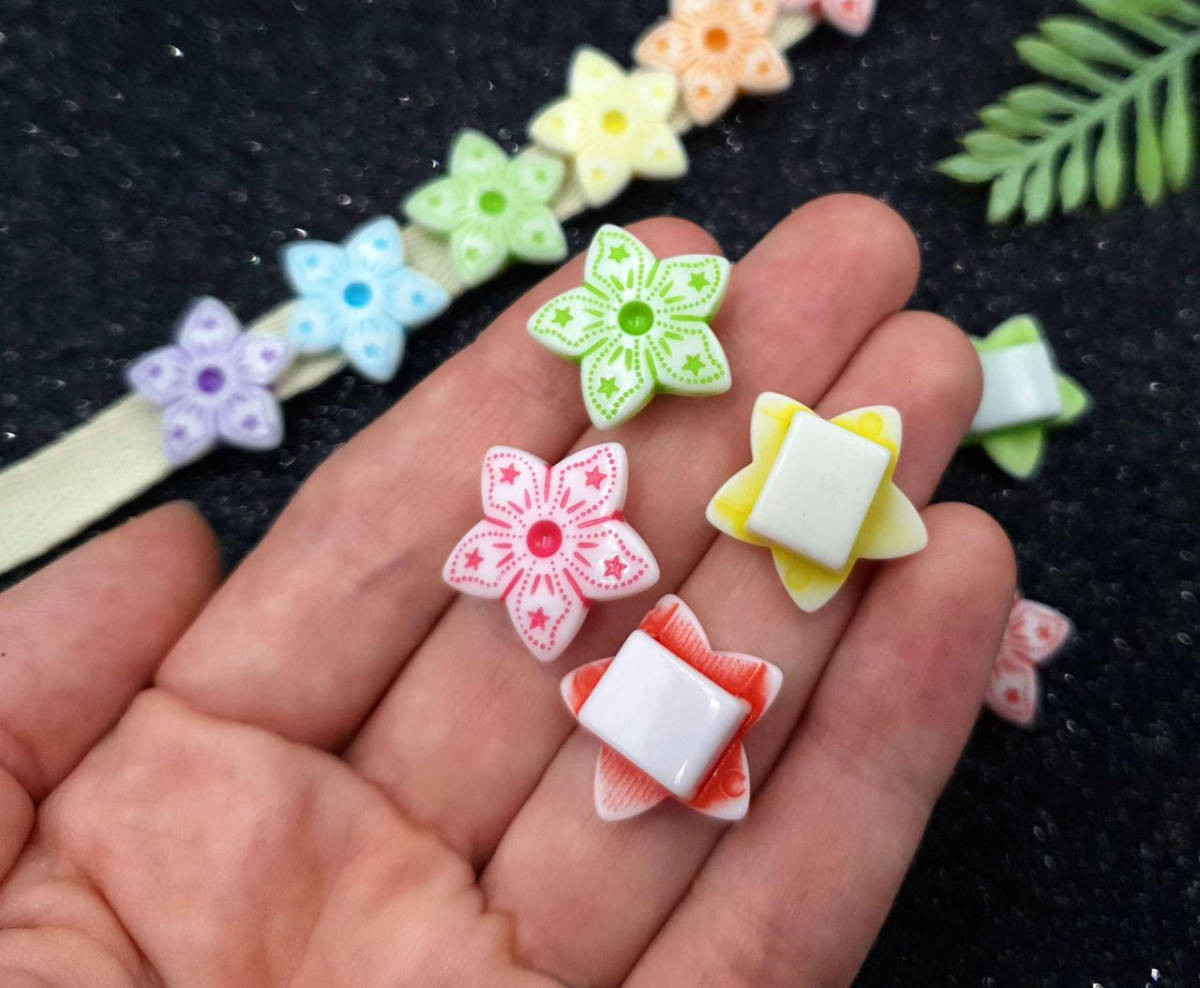 

(20 грамм) Пластиковые бусины 18мм (прим. 25 шт) для чокеров,браслетов (сп5нг-0607), Золотистый