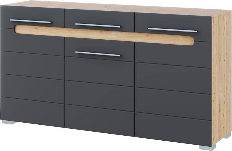 

Тумба 3Д Бьянко графит/дуб артизан Свiт Меблiв купить в Украине