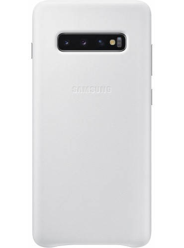 

Оригинальный кожаный Чехол Samsung Leather Back Cover White для Samsung Galaxy S10 SM-G973, Белый