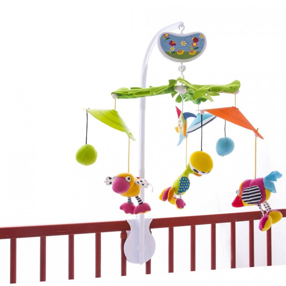 

Музыкальный мобиль Biba Toys Райские птички GD030, Разные цвета