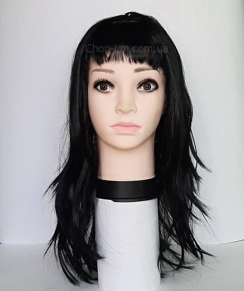 

Парик искусственный черный прямой (50 см)