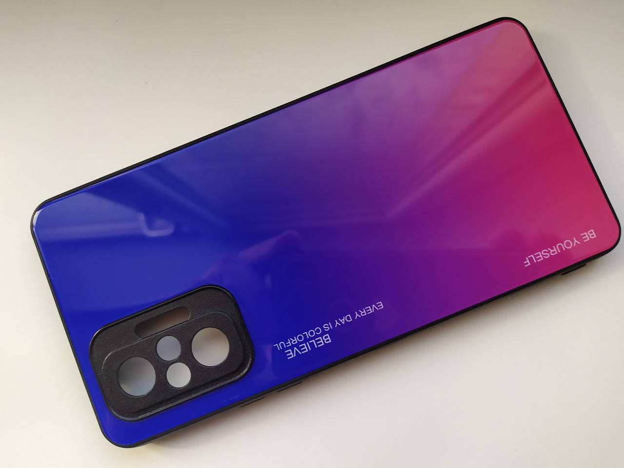 

Чехол градиент стеклянный для Xiaomi Redmi Note 10 pro, Фиолетовый