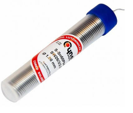 

Припой проволочный Cynel (Sn60Pb40) LC60-SW26 1мм 16г в колбе