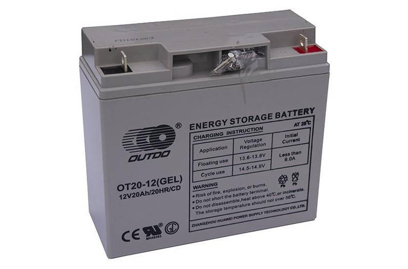 

OUTDO (HUAWEI) OT20-12 GEL 20Ач аккумулятор 12В (181х77х167) -/+