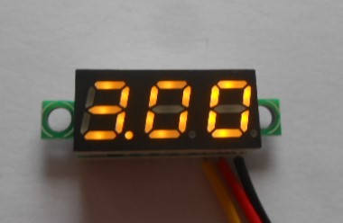 

Мини вольтметр 0.28" постоянного тока 0.01 --- 40.0V желтый.