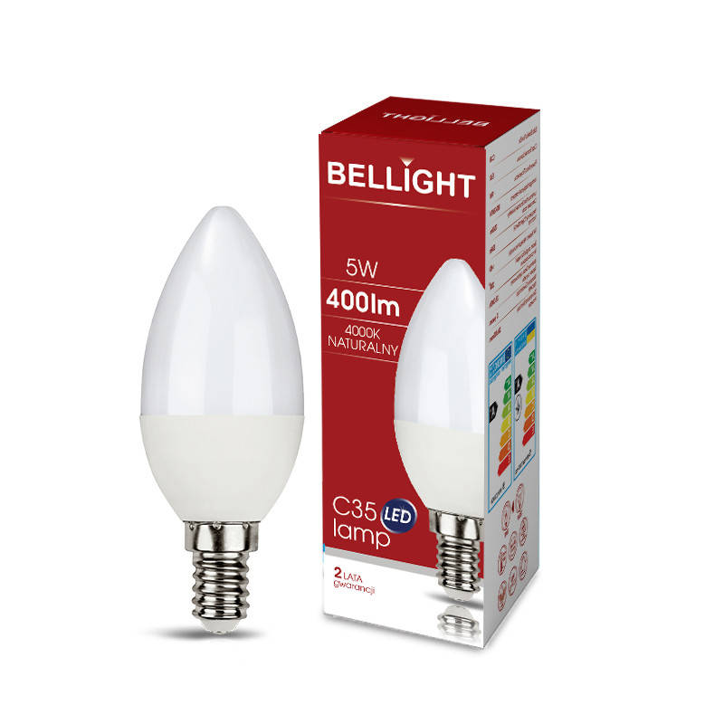

Лампа светодиодная LED С35 220V/5W E14 4000K