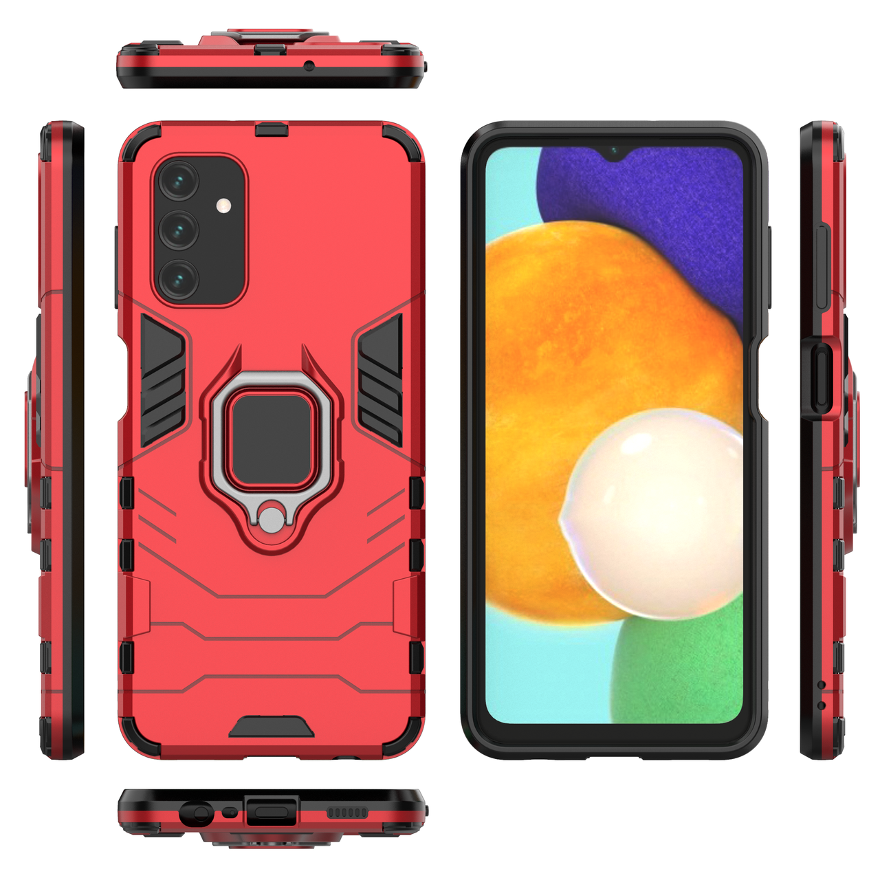 

Бронированный чехол для Samsung Galaxy A13 5G A136 с кольцом Red, Красный