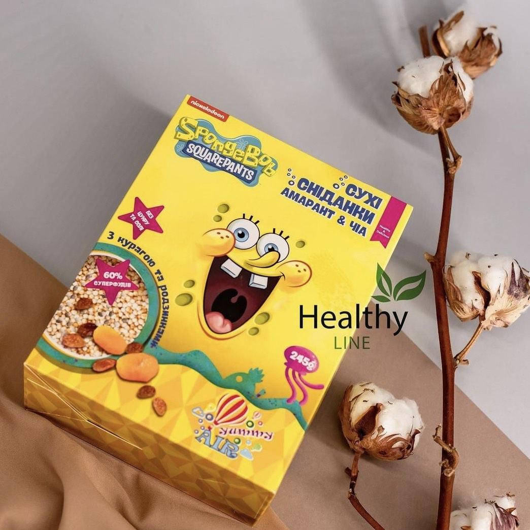 

Завтрак из воздушного амаранта и чиа с курагой и изюмом на 7 порций