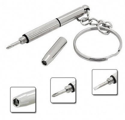 

Отверточка-брелок универсальная для очков, Черный