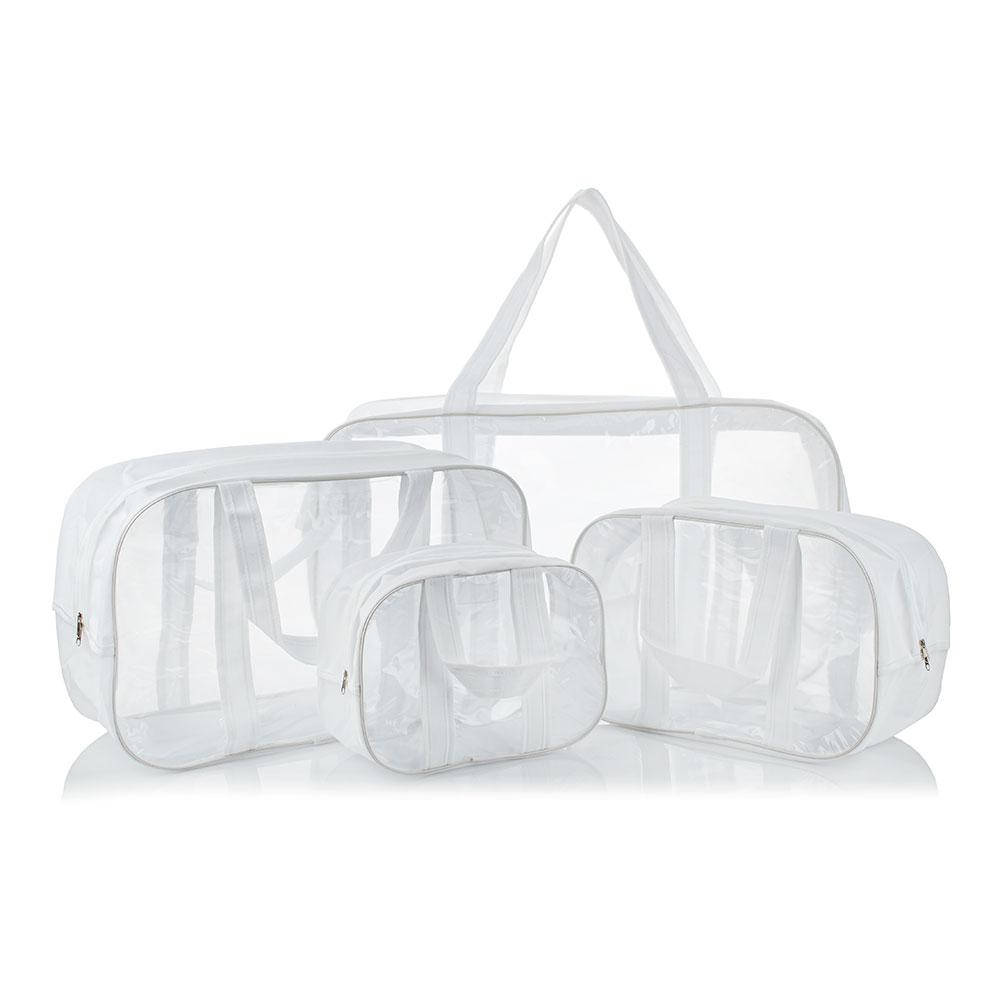 

Набор прозрачных сумок (S,M,L,XL) Nika Torrі комбинированные ПВХ + спанбонд Белый