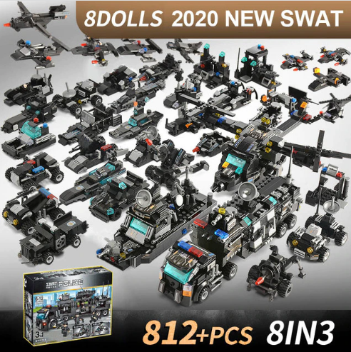 

Лего, Конструктор полицейский учаток! LEGO 820 шт