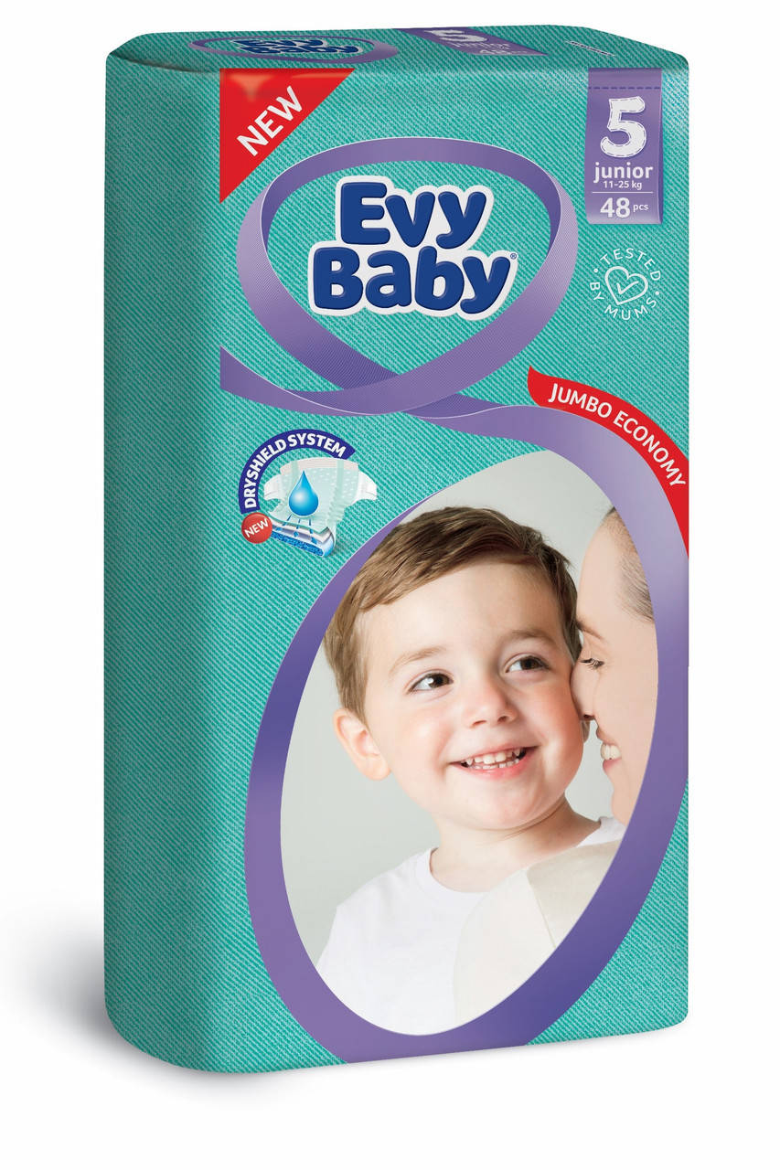 

Подгузники детские Evy baby junior elastic jumbo 5 (11-25 кг) 48 шт