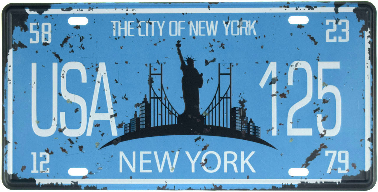

Металлическая табличка "Нью-Йорк / New York (USA 125)" (ms-001189)