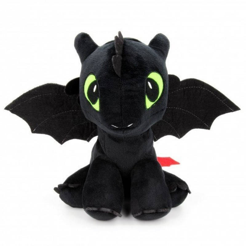 

Мягкая игрушка Kinder Toys Ночная Фурия (Беззубик) "Как приручить дракона" 25см, Черный