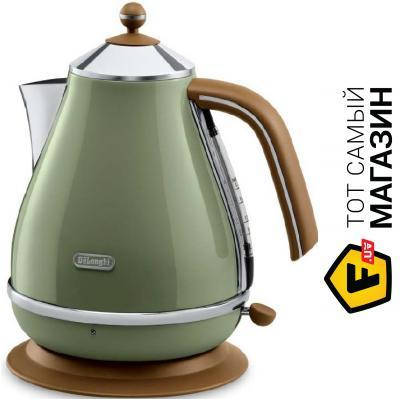 

Оливковый электрочайник 1.7 Delonghi KBOV2001.GR Icona Vintage