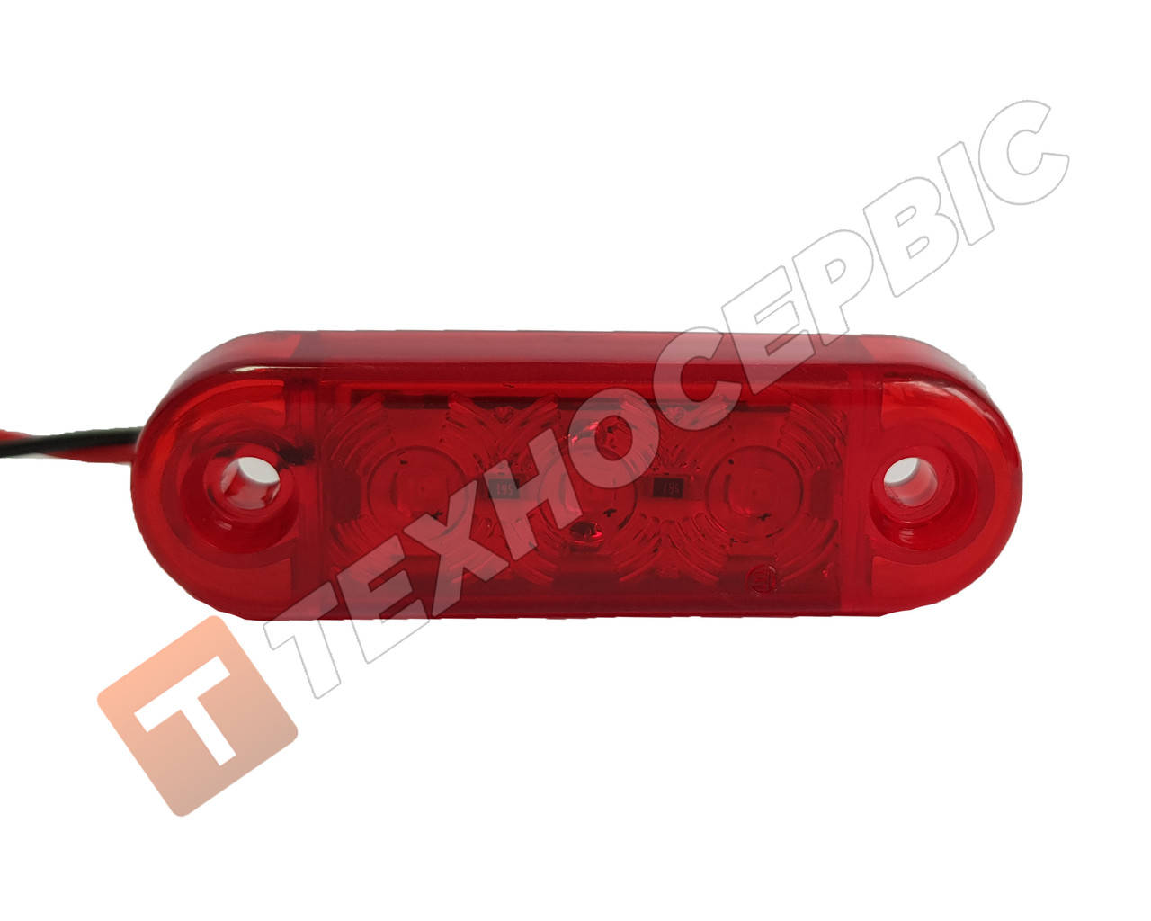 

Фонарь габаритов 12-24v красный 3LED маркерный прицепа светодиодный (пр-во Турция)