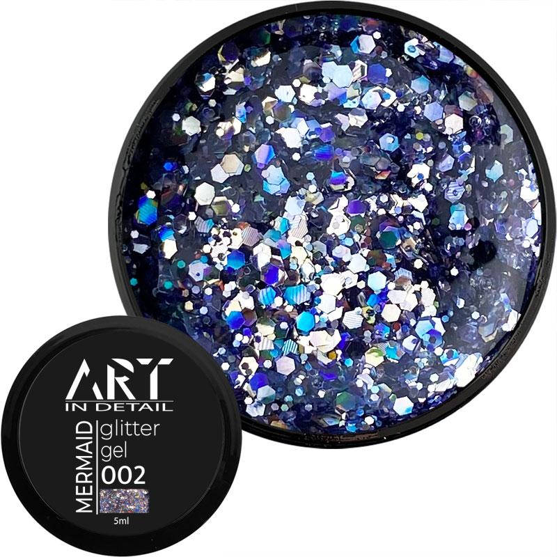 

ART Mermaid Glitter Gel №002 - гель с блестками, 5 мл