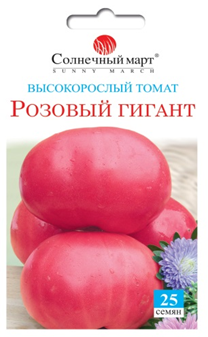 

Семена Томат индетерминантный Розовый гигант 25 семян Солнечный Март
