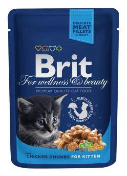 

Влажный корм Brit Premium Кусочки с курицей для котят 24шт*100г
