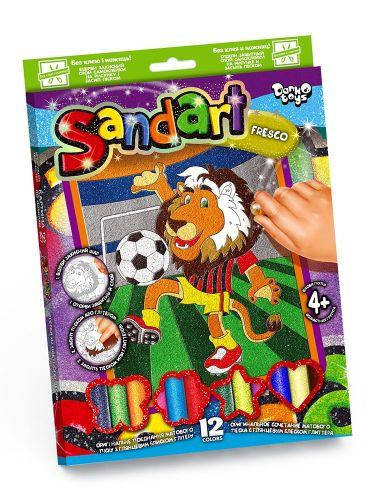 

Детская картина из цветного песка Danko Toys Sandart Лев-футболист SA-02-07