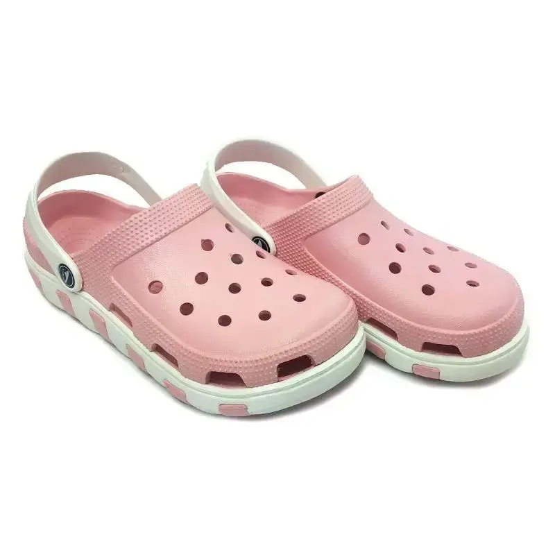 

Кроксы женские сабо розовые шлепанцы закрытый носок 366