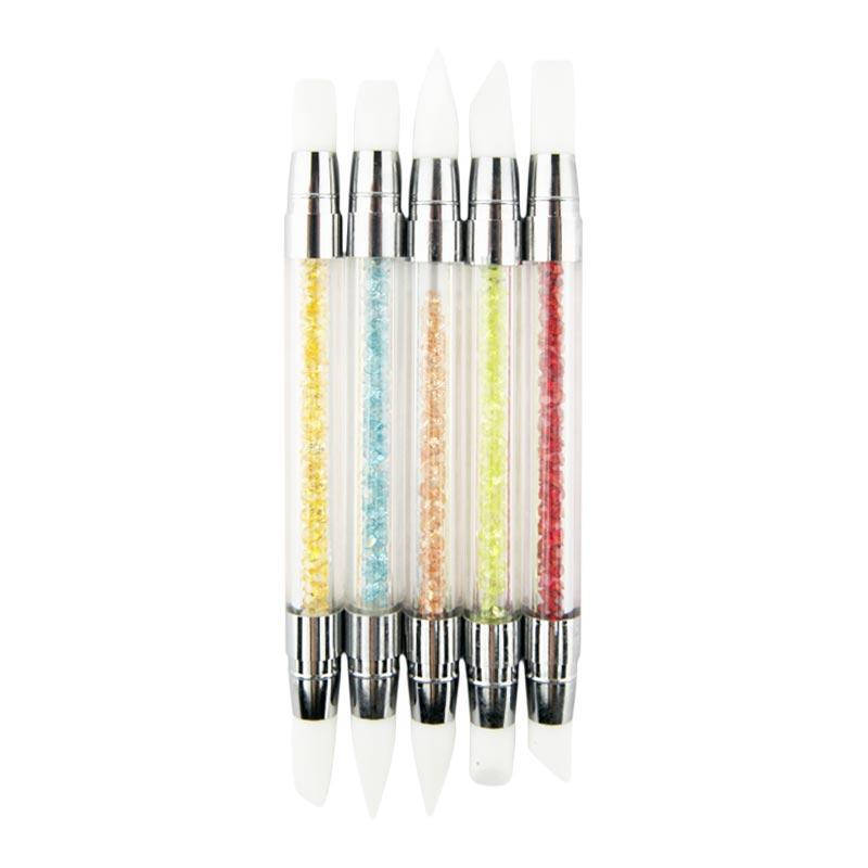 

Набор силиконовых кистей с кристаллами, 5 шт M-11