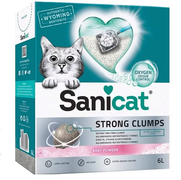 

Sanicat Strong Clumps Комкующийся бентонитовый наполнитель 6л/6.4кг