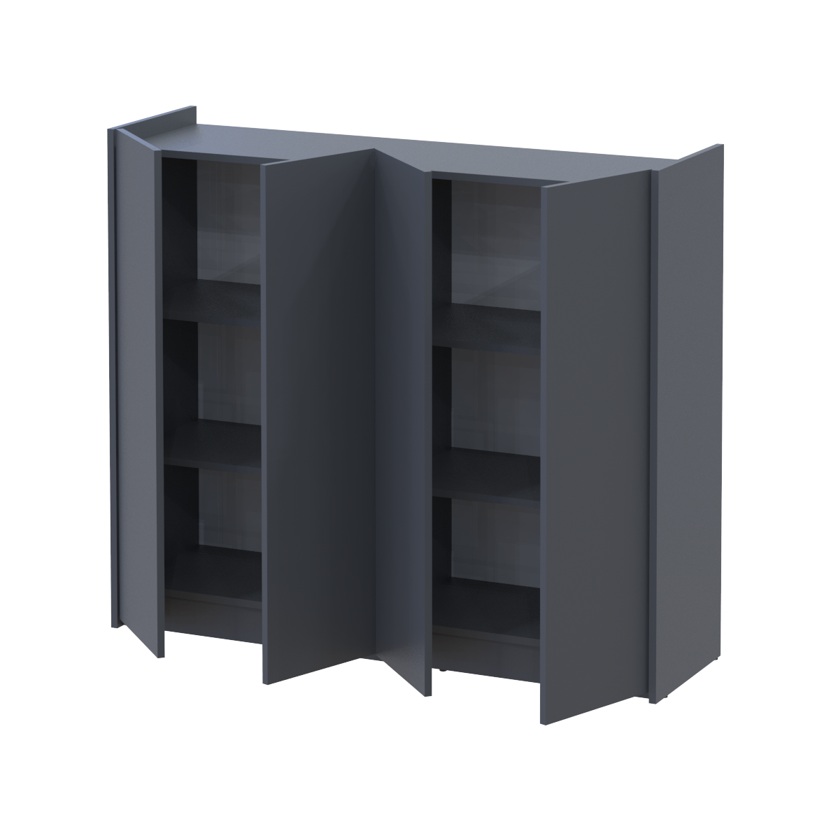 Тумба для взуття Doros Кассель Графіт 4 ДСП 128х40х110 (41516215) 2