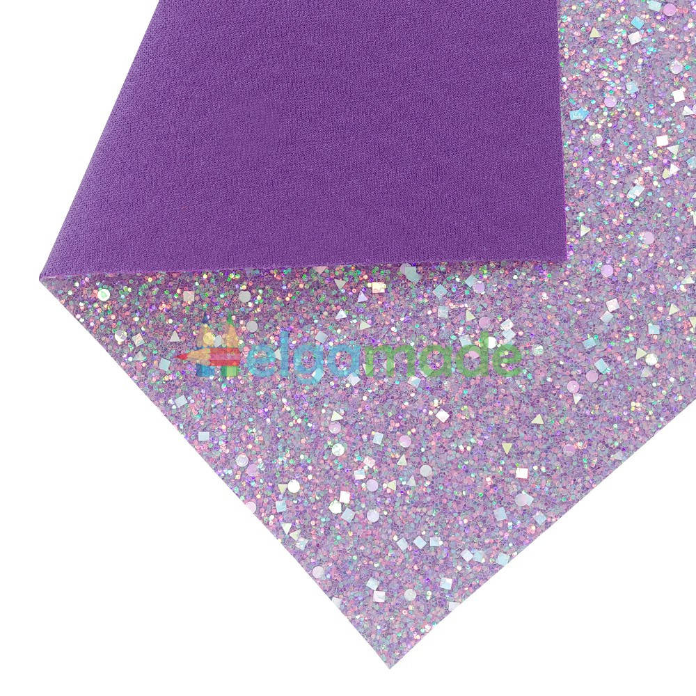 

Кожзам с блестками геометрия СИРЕНЕВЫЙ перламутр, 20х26 см, Китай