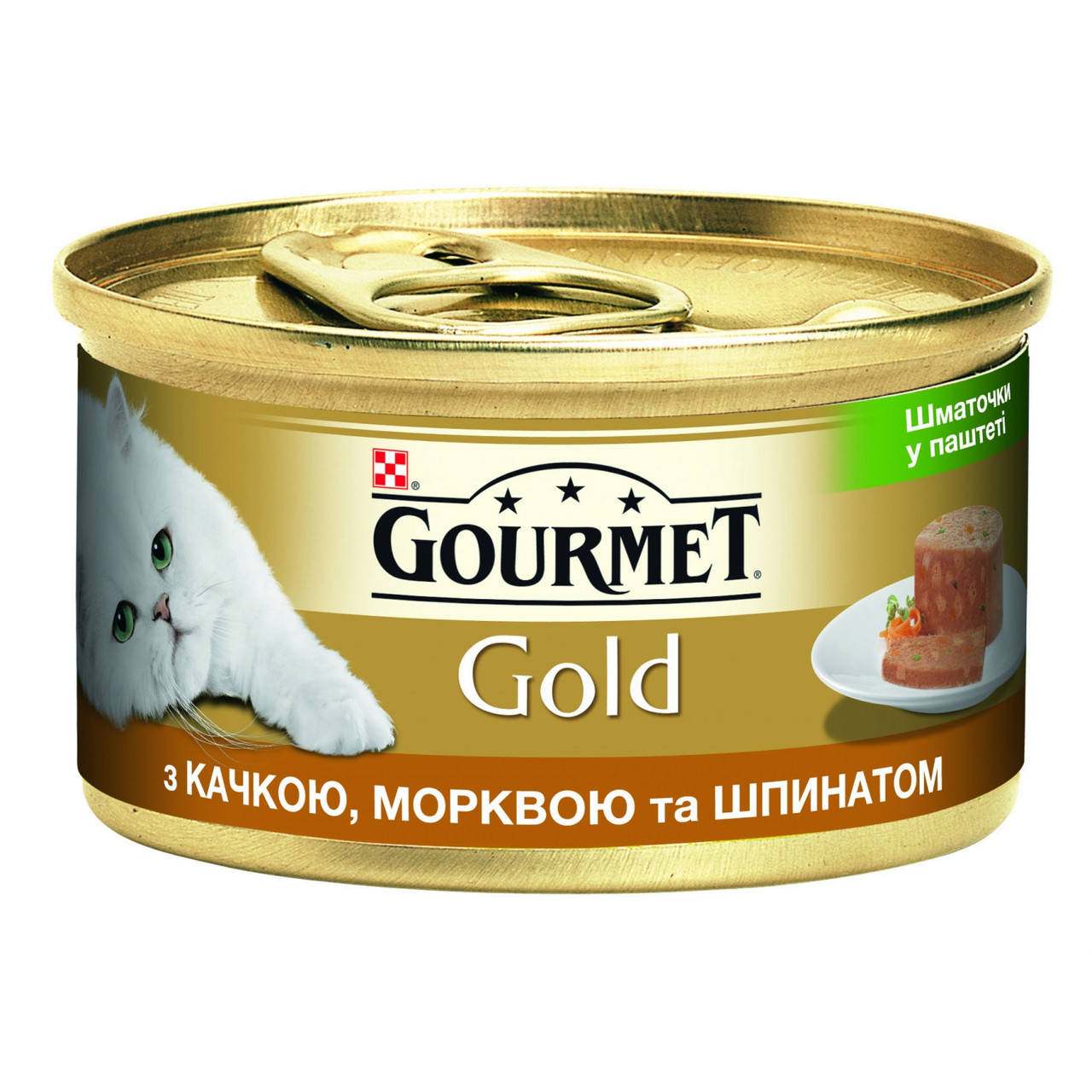 

Консервы Gourmet Gold для кошек кусочки в паштете с уткой и морковью 85 г (24шт/уп)