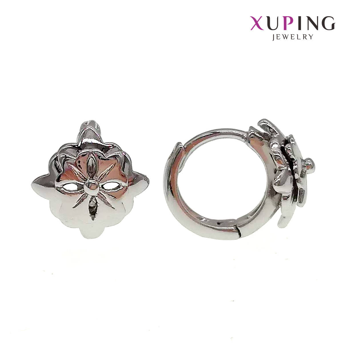 

Серьги Xuping, размер 11х11 мм, вес 3 г, родий (белое золото), ХР00689 (1)