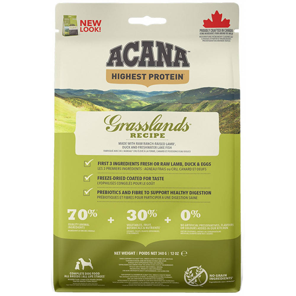 

Acana Grasslands Dog (35/17) для собак всех пород и возрастов 0,34 кг