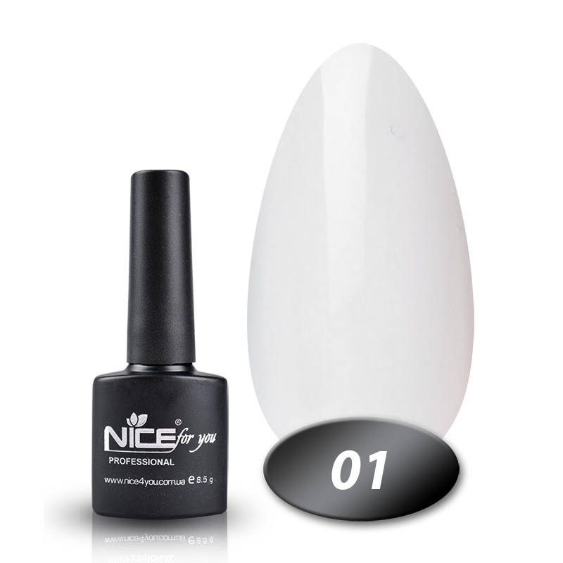 

Гель-лак Nice for you №01 (белый, эмаль)