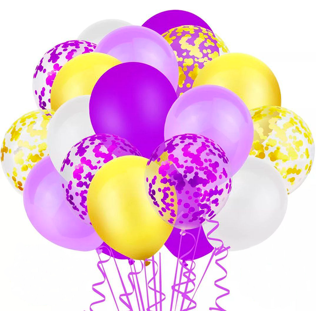 

Набор из шаров Двадцатка | Фиолетово - желтый, Разные цвета