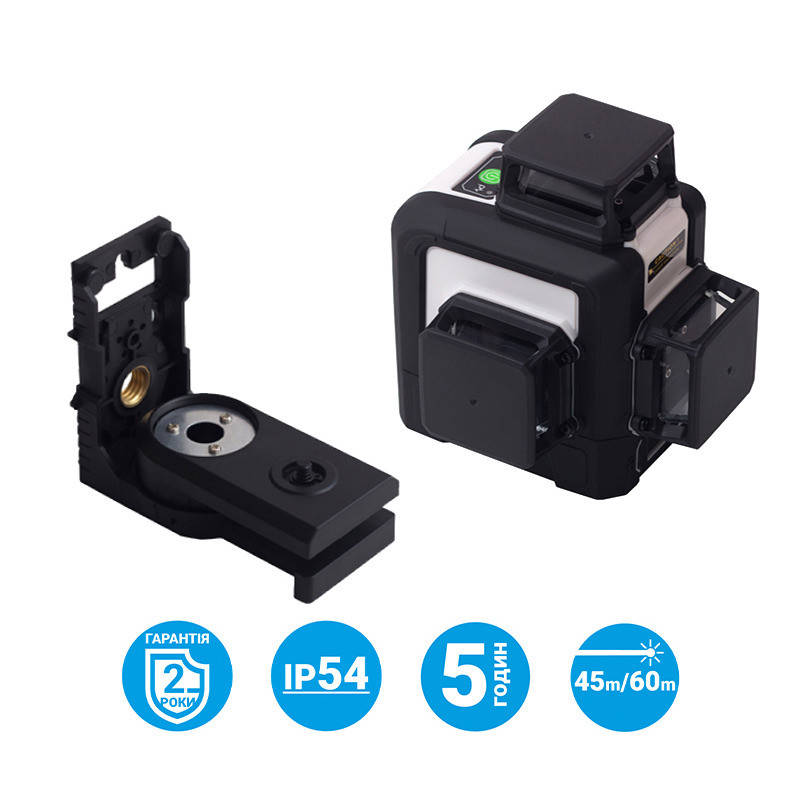 

Рівень лазерний 3D-Mark 1H/2V/360-60, зелений з адаптером 149-A360 144-3G-360-A