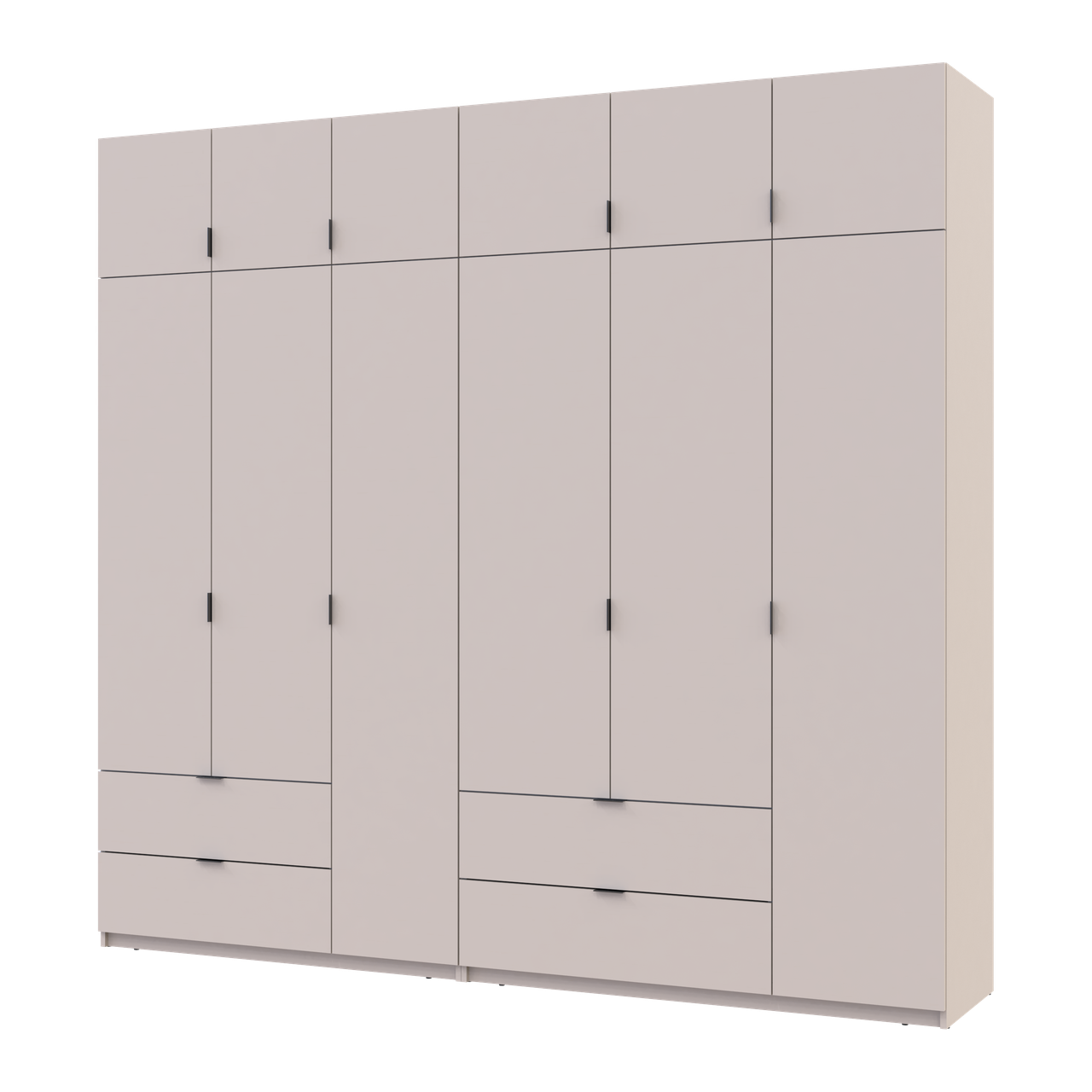 Розпашна Шафа для одягу Doros Лукас Кашемір 3+3 ДСП 255х50х240 (42005112)