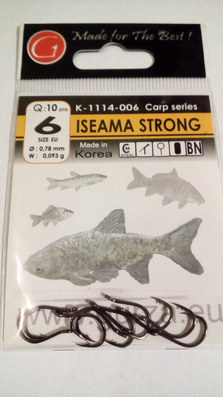 

Крючки Gurza Iseama Strong Size EU #6 уп. 10 шт.